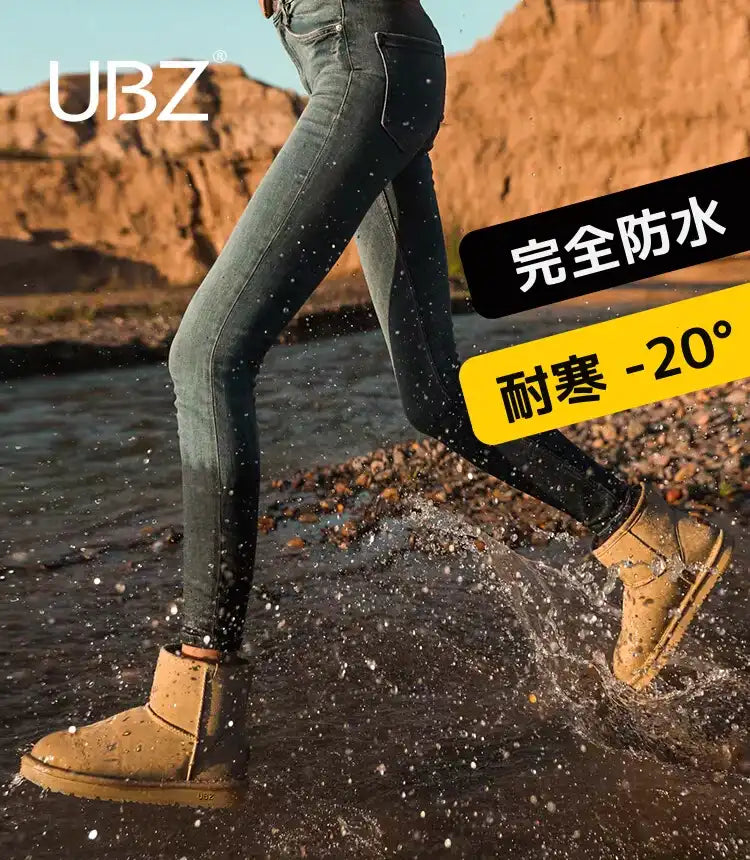 UBZ  防水 本革 レディース ムートンブーツ